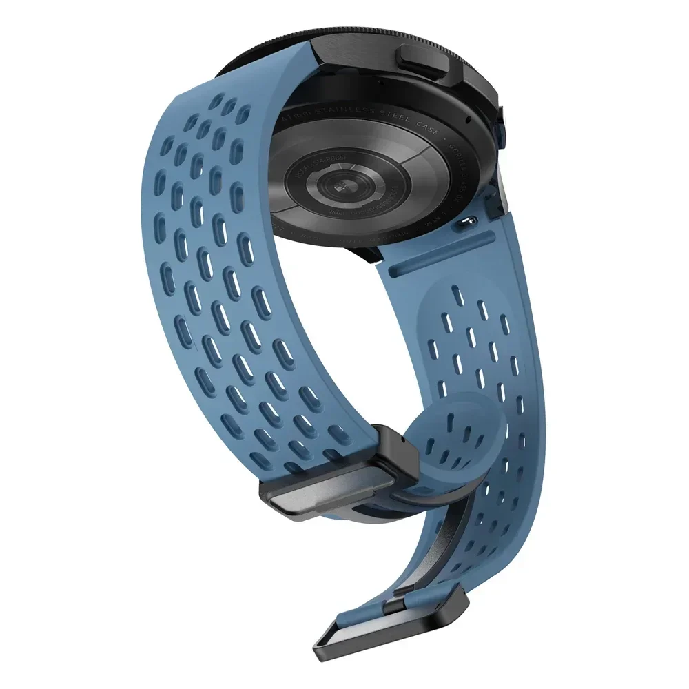 サムスンギャラクシーウォッチ用シリコンストラップ、磁気バックル、スポーツブレスレット、クラシックウォッチバンド、7、6、4、5プロ、40mm、44mm、47mm、46mm、43mm、42mm