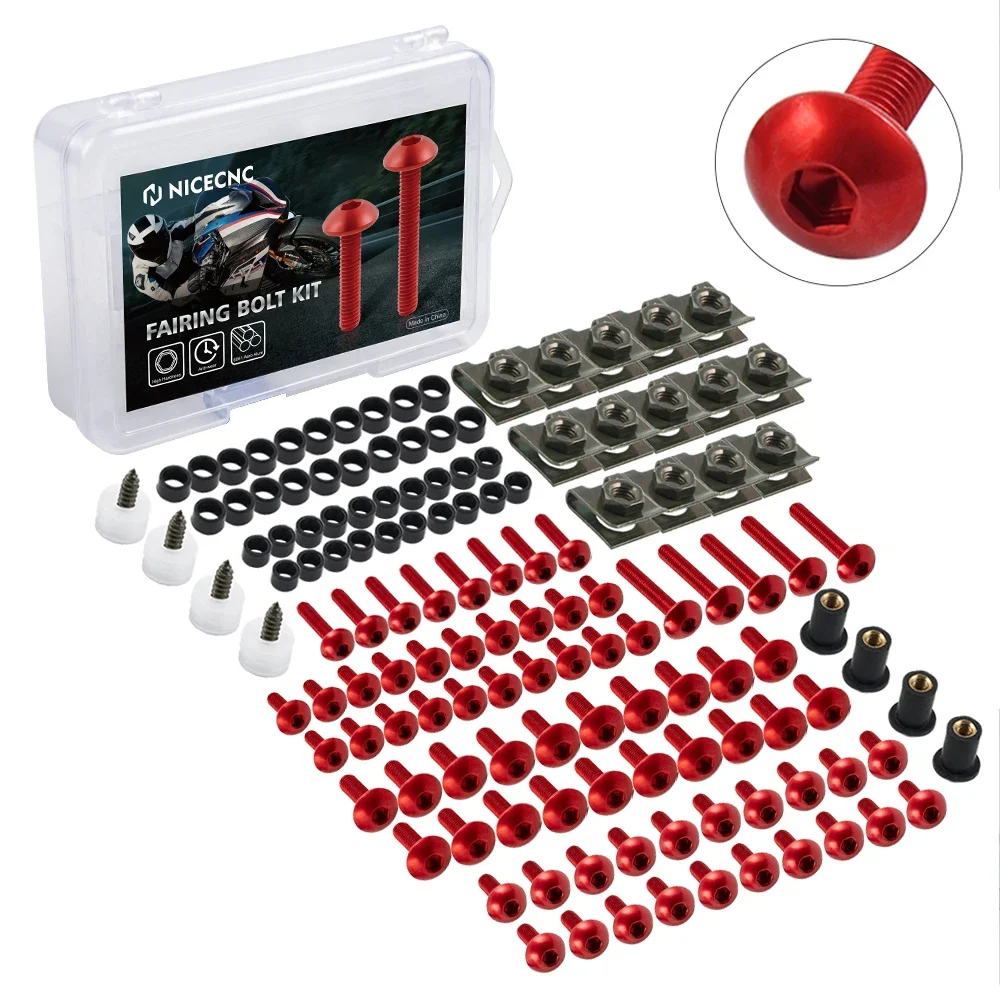 NICECNC 177PCS Fairing Bolt Kit Fastener Clips Screw For Honda CBR600RR CBR1000RR CBR 600 F2 F3 F4 CBR 600 RR 1000 RR 900 929RR