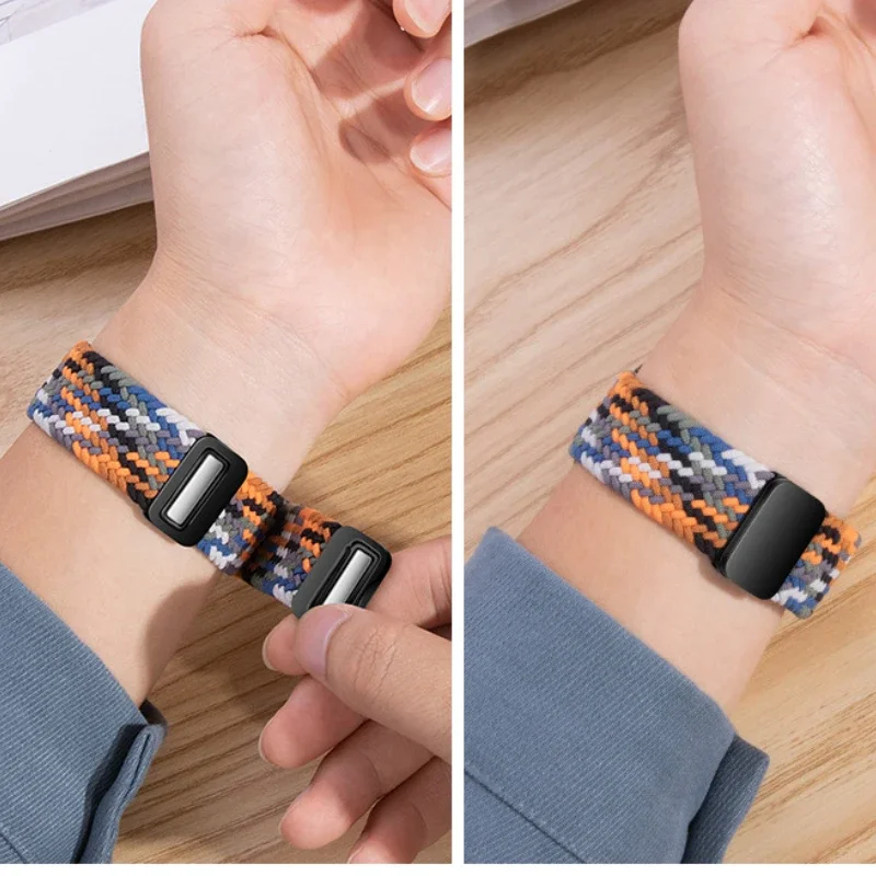 Braided Solo Loop For Redmi Watch 4 Magnetic Buckle Strap Watchband  For Xiaomi mi Band 8 Pro Adjustable Bracelet Wristband Band