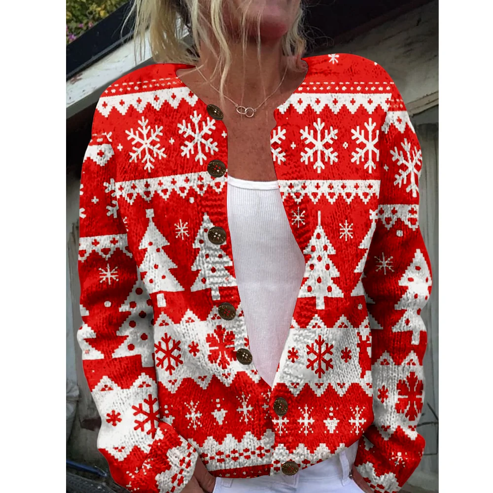 

Осень-зима вязаный рождественский кардиган свитер уличная одежда женские свитера вязаный топ повседневные крутые джемперы модные