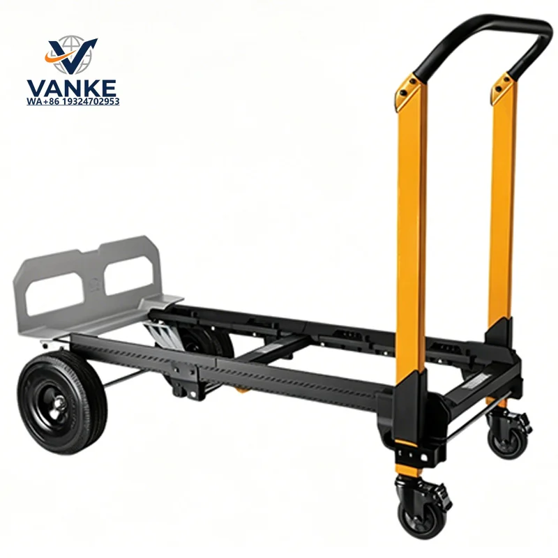 2-in-1 Stackable Hand Truck | Heavy-Duty Multi-Purpose Hand Truck | TB-B1-T-20 Hand Truck 2-Wheel/4-Wheel Drive Selectable