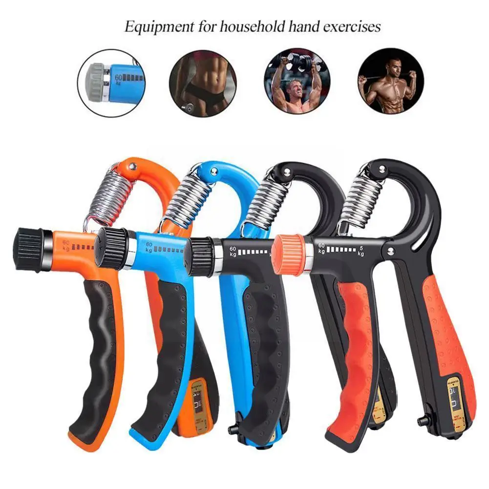 Heavy Fitness Hand Gripper Exerciser Adjustable Grip Increase Spring Carpal Counting Intelligent Exercise Wrist Strength Fi L1T3