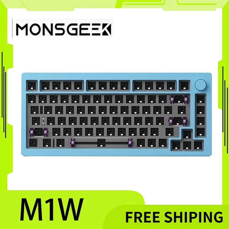 

Комплект клавиатуры Monsgeek M1w из алюминиевого сплава, беспроводная Механическая прокладка, индивидуальная Настройка, аксессуары для ПК
