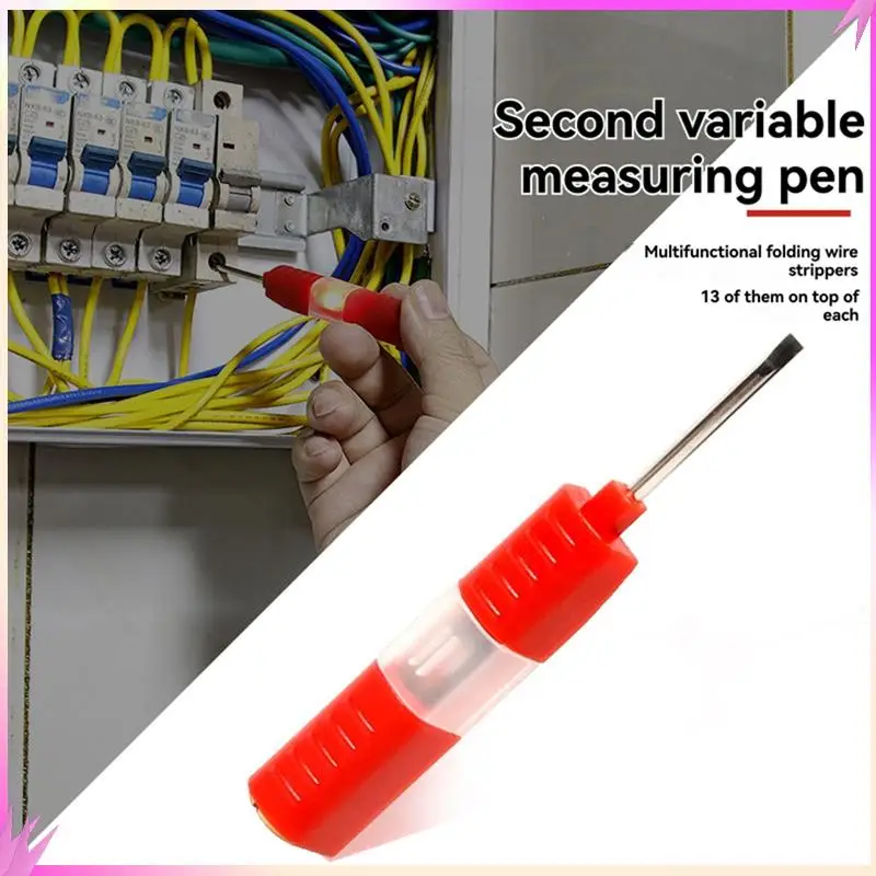 B50c dobrável novo descascador de fio com lápis de teste profissional corte e puxando fios multifuncional descascador de fio
