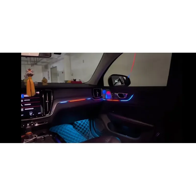 ICarsin Upgrade 256 Color LED Car Interior Ambient Lighting for S60/V60 2018-2025 Strip Accessories Decoration