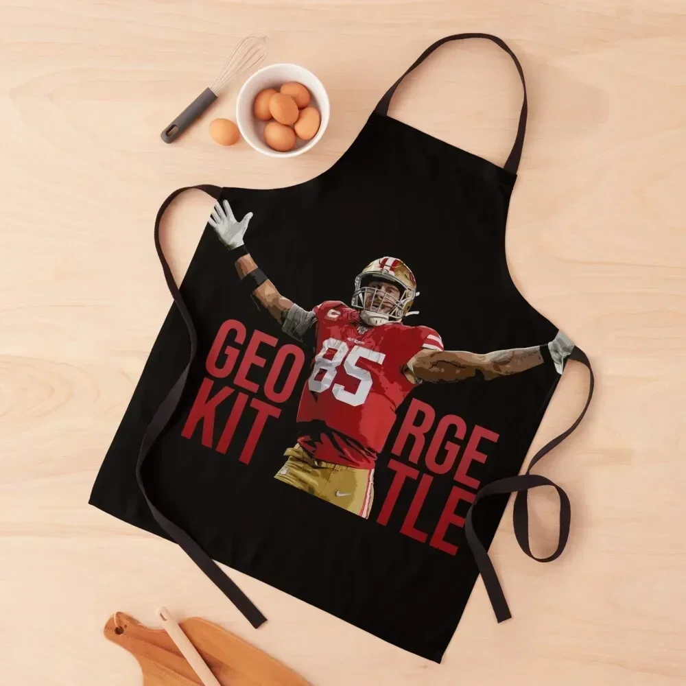 

George Kittle Apron chef costume Women's New year's Kitchen on the wall Apron