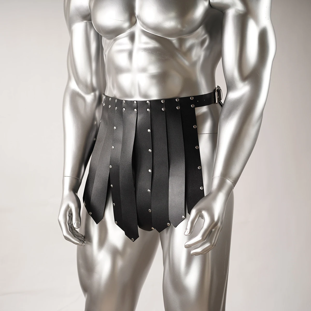 Kostium gladiatorka gotycki męski, rzymska spódnica gladiatorka z uprzężą, upominki z uprzężą dla niego