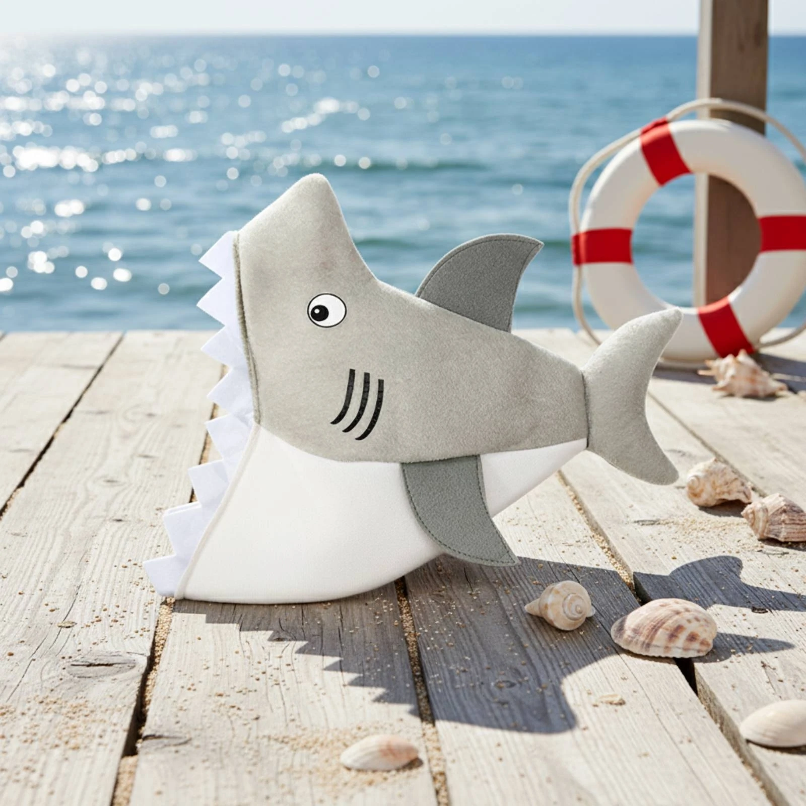 Shark Head Hat Cute Shark Soft Hat Headpiece Funny Silly for Cosplayers, Halloween, Cosplay