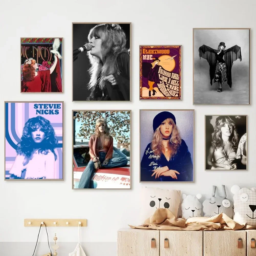 Vintage Stevie Nicks Singer Classi No Framed Poster Kraft Club Bar Paper Vintage Poster Wall Art Painting Bedroom Study Stickers