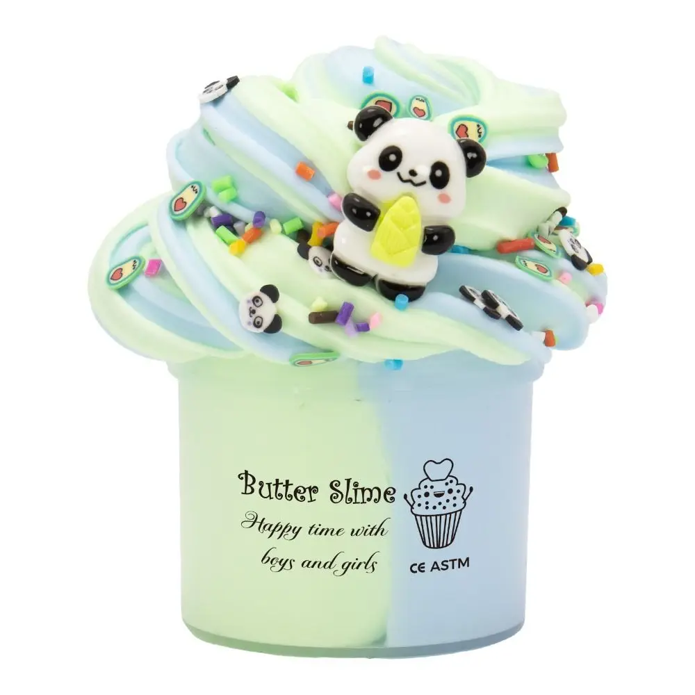 Cute Creative Cultivation Butter Fluffy Slime Kit Safe Non-toxic Crystal Slime Toy Tortoise Panda Slime Crystal Puree Kids Gift