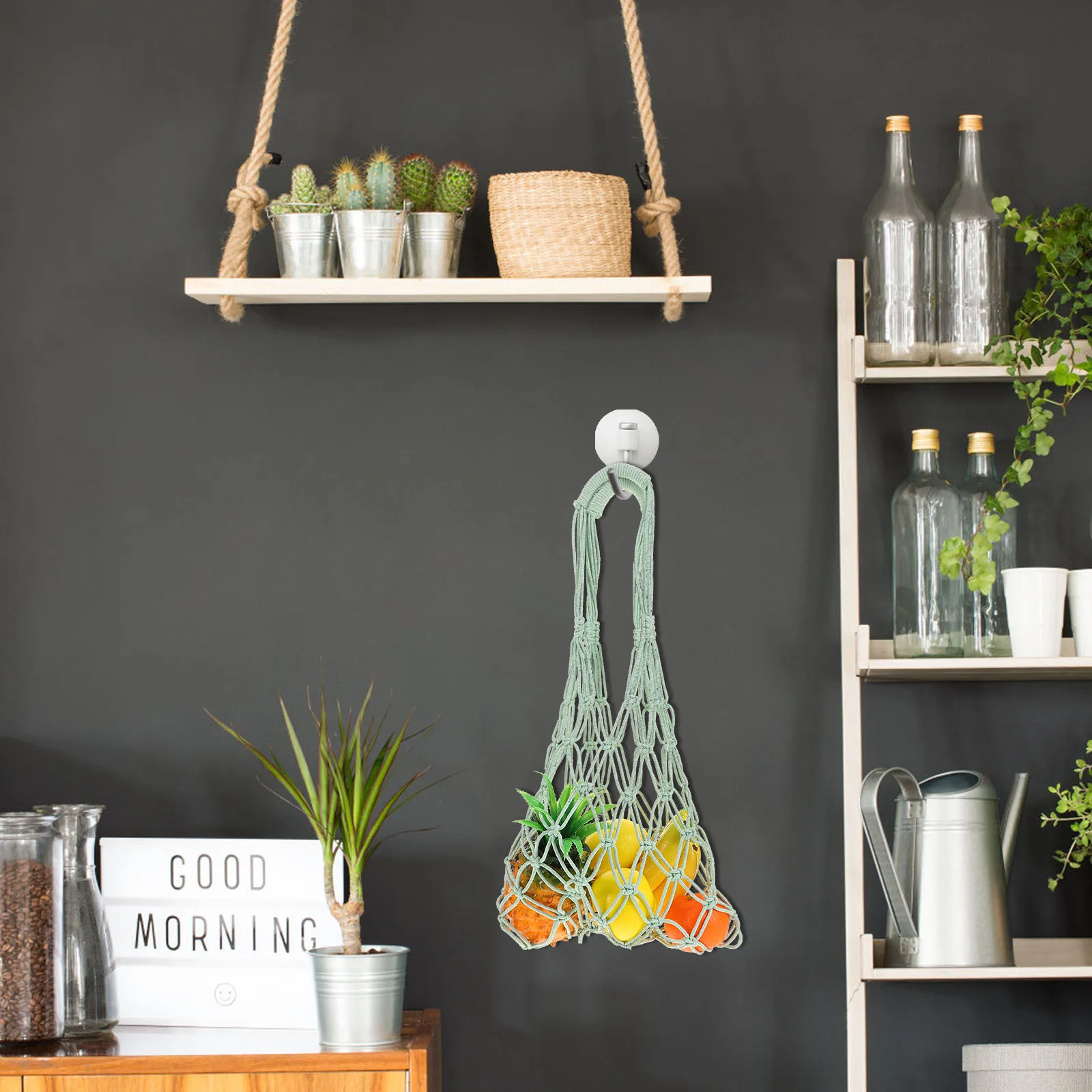 

Handwoven Mesh Shopping Reusable Multipurpose Storage For Fruits Vegetables Groceries Summer Travel Woven Hanging Portable