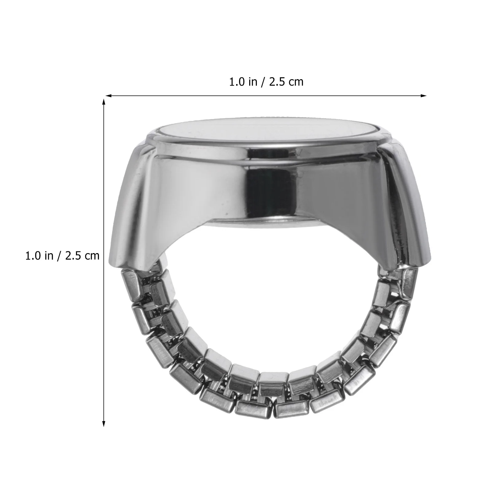 

2Pcs Couple Ring Watches Exquisite Quartz Finger Watches Large Number Display for Kids Friends Gifts Accessories Women Men