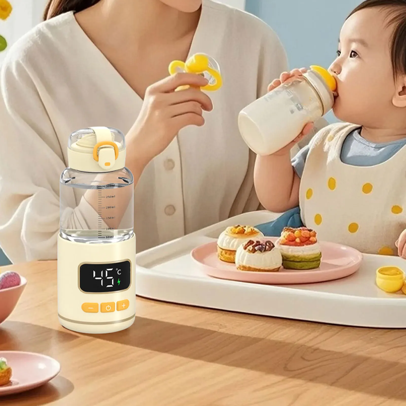 휴대용 병 워머 조절 가능한 온도 충전식 무선 아기 우유 워머 여행용 야외 휴대용 병 워머