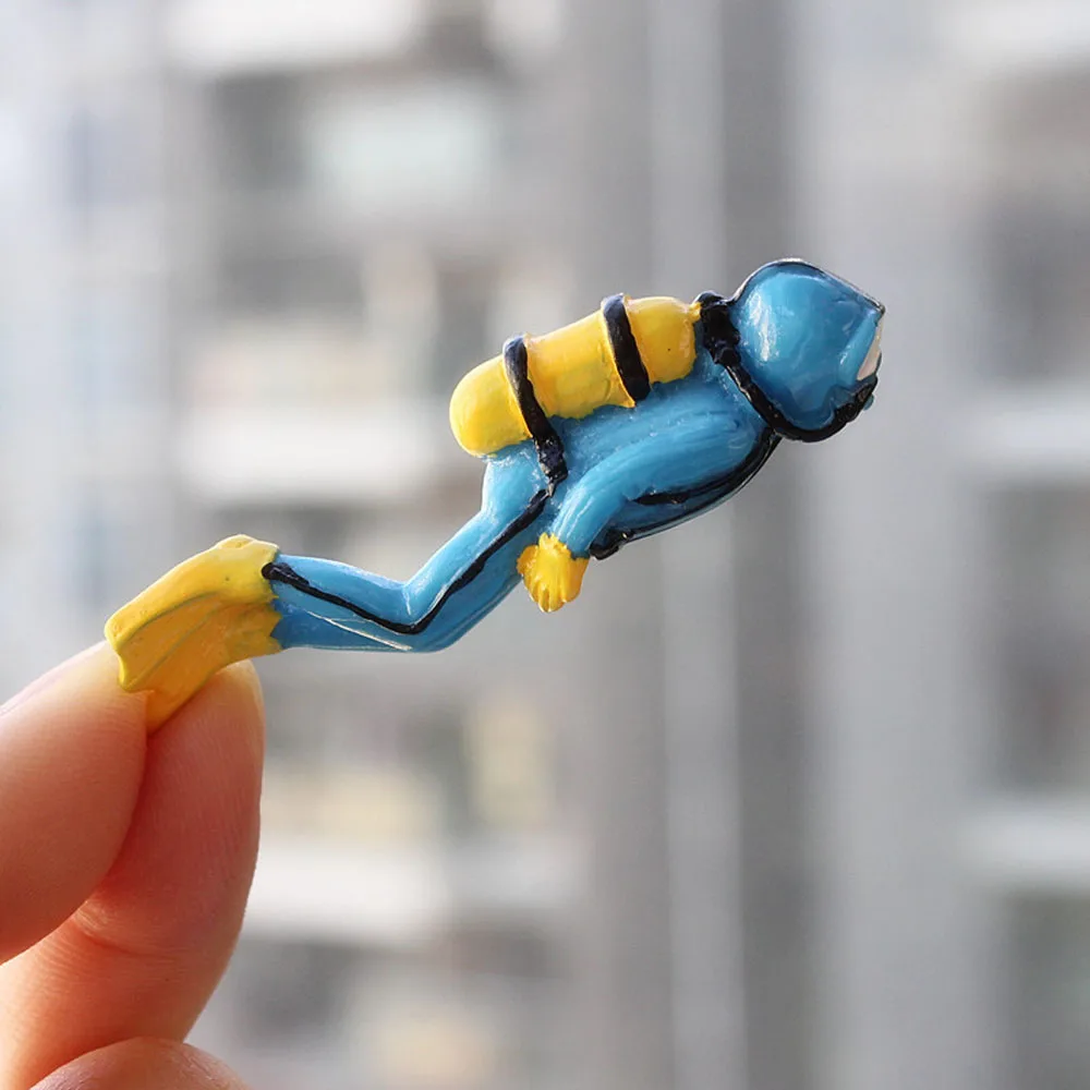 Scene Resin  Ornament Oceans Decoration Fish Tank Decor Action Figures Divers Figurine 3D Model Micro Landscape
