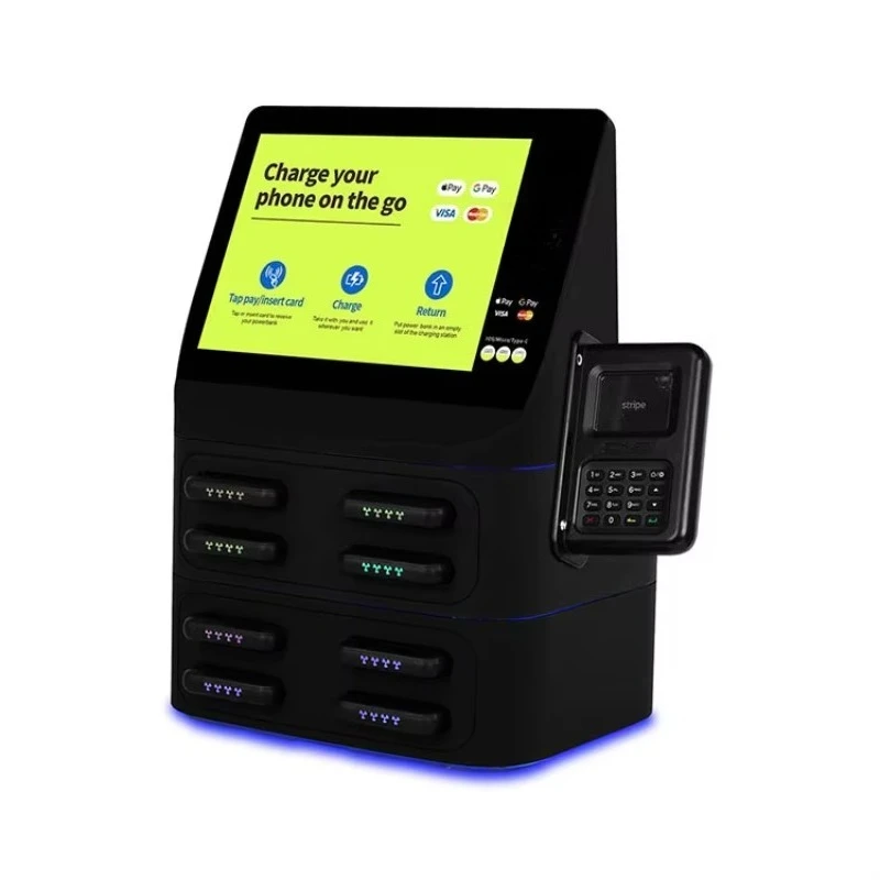 2026 New FL Wholesale 8-Slot Quick Charge 60W Shared Power Bank Vending Machine for Malls Cafes & Public Areas Customized