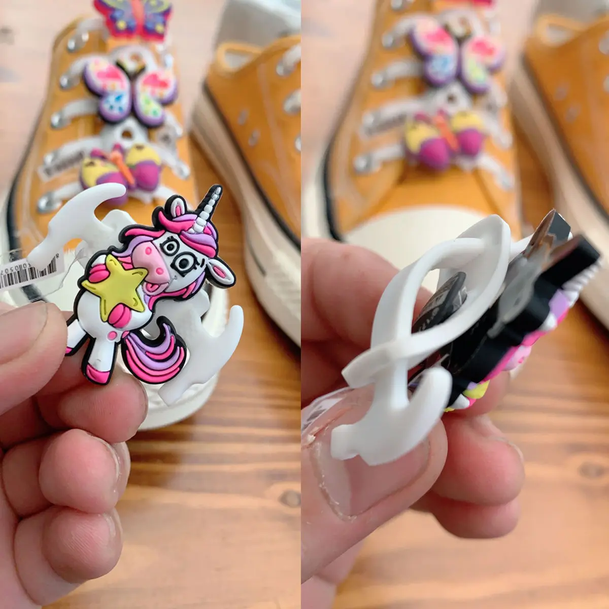 1 Pcs PVC Shoe Decorations Shoelace Buckle Casual/Sports Black White Green Blue Pink Shoe Accessories Shoe Laces Charms Ornament