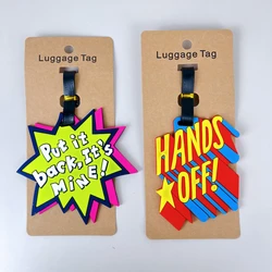 Travel Accessories “Hands Off” Luggage Travel Tag Silica Gel Suitcase ID Addres Holder Baggage Boarding Tag Portable Label