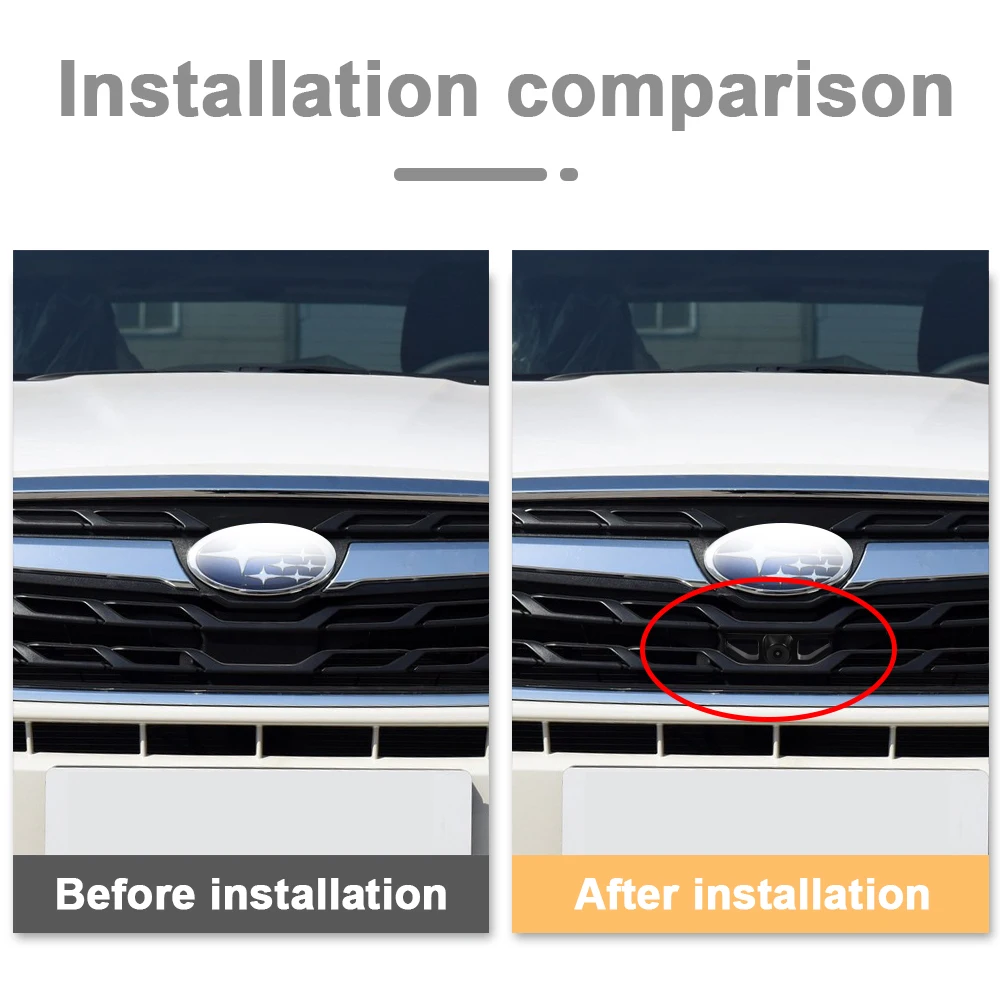 

TEENRAM for Subaru 2016 Forester Night Vision Fisheye 150° Lens Vehicle OEM Front Camera Waterproof AHD Car Front View Camera