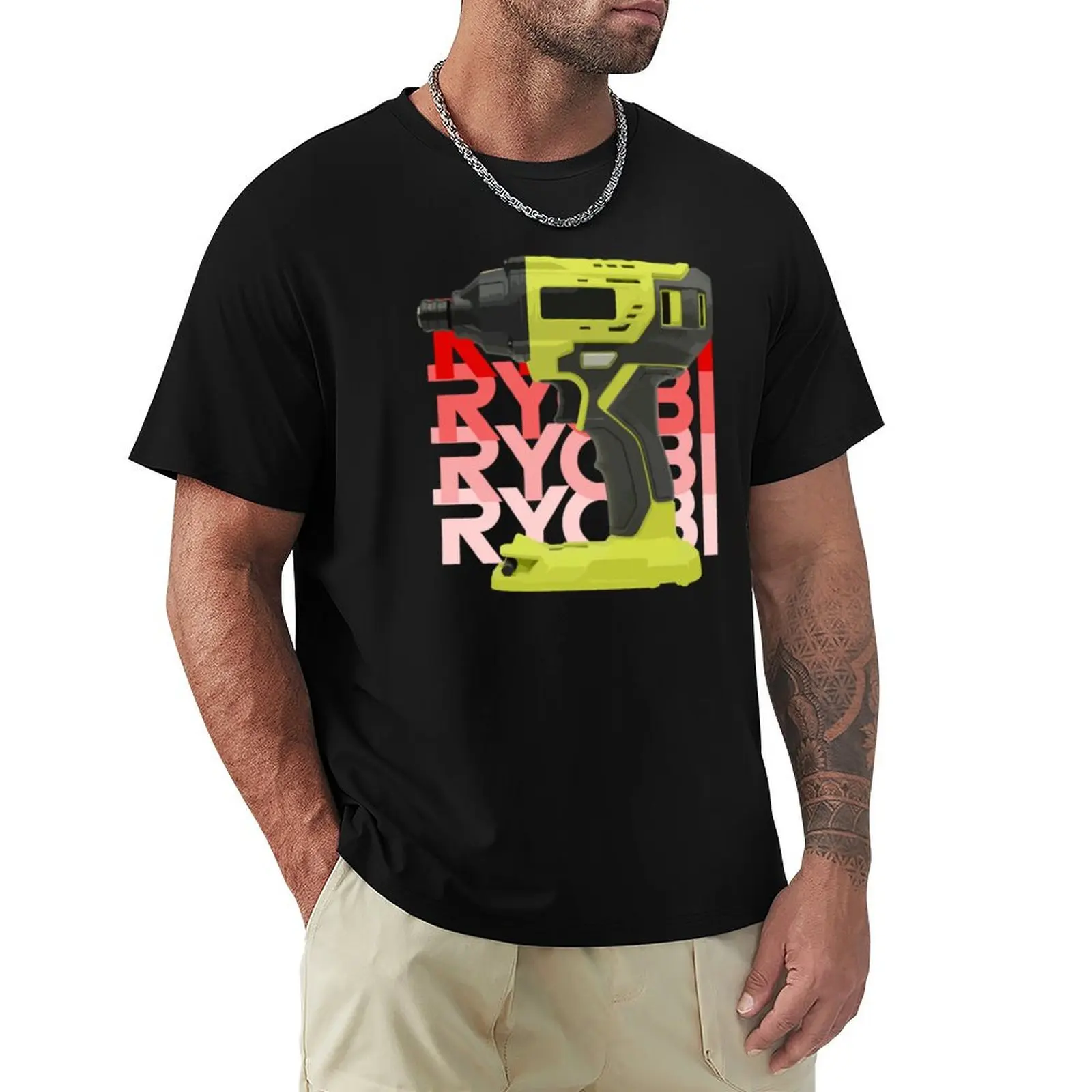 Ryobi-Tool Shadow T-Shirt t shirt men 100% cotton luxury brand T-Shirt