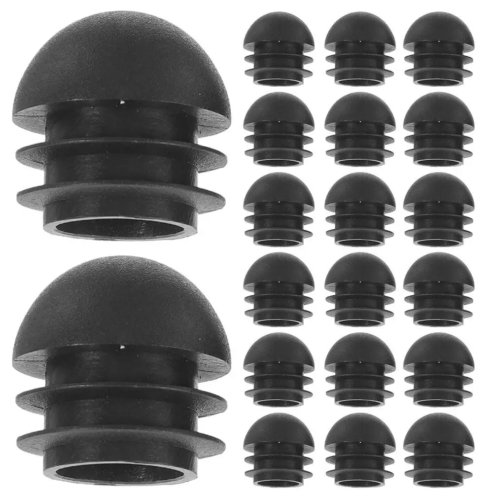 30Pcs Round Tube Caps Plastic End Caps Semi Spherical Tube End Plugs Furniture Leg Protectors Pipe Plugs Tubing Protector 22Mm