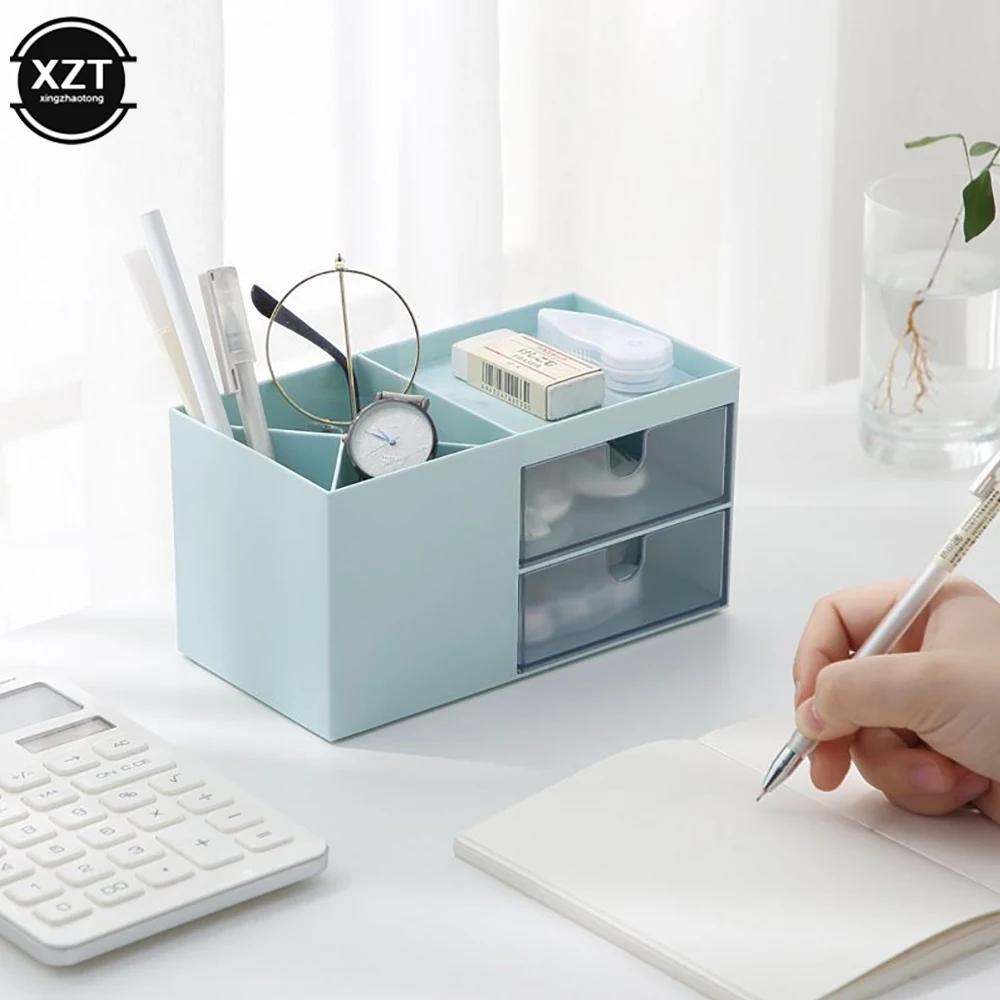 Desktop Organizer โรงเรียนเครื่องเขียน Office Organizer Desktop เครื่องเขียน Organizer ความจุขนาดใหญ่เครื่องมือลิ้นชัก