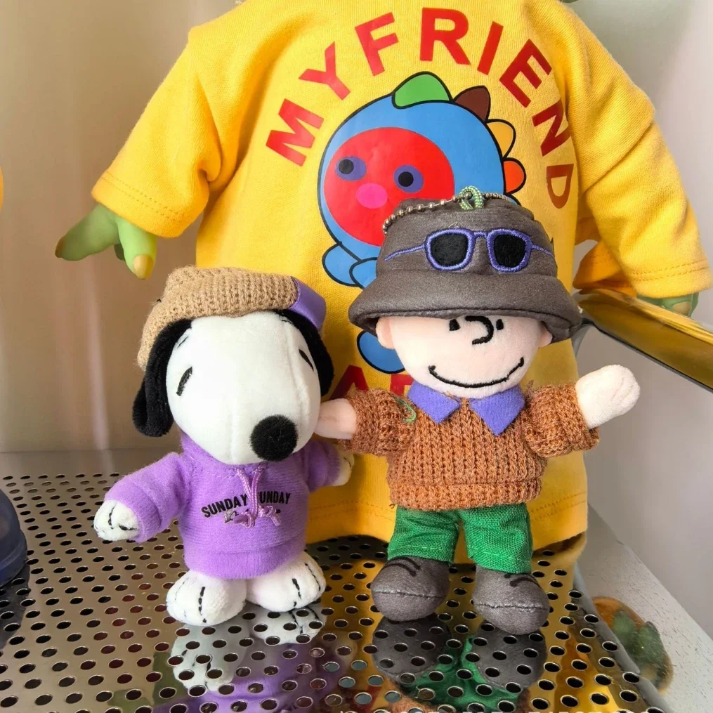 

2028 1 шт., 12 см, высокое качество, мультяшный арахис, Снупи, Чарли, плюшевые игрушки-подвески, брелок для ключей Snoopy, игрушки