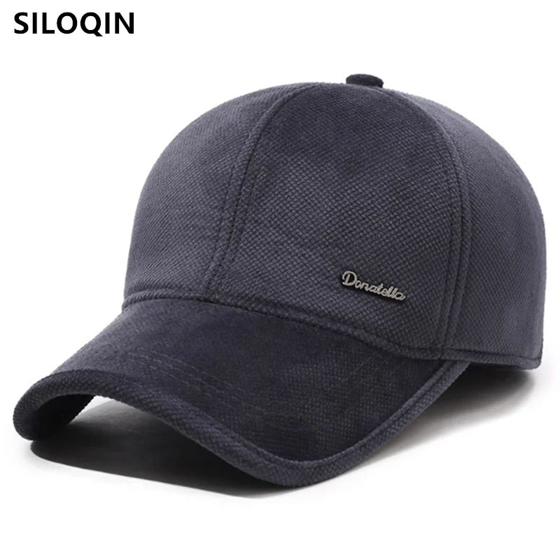 

New Winter Men's Cap Plush Thickened Warm Baseball Caps Coldproof Earmuffs Hats For Men Golf Cap Cycling Cap Cotton Hat Gorras