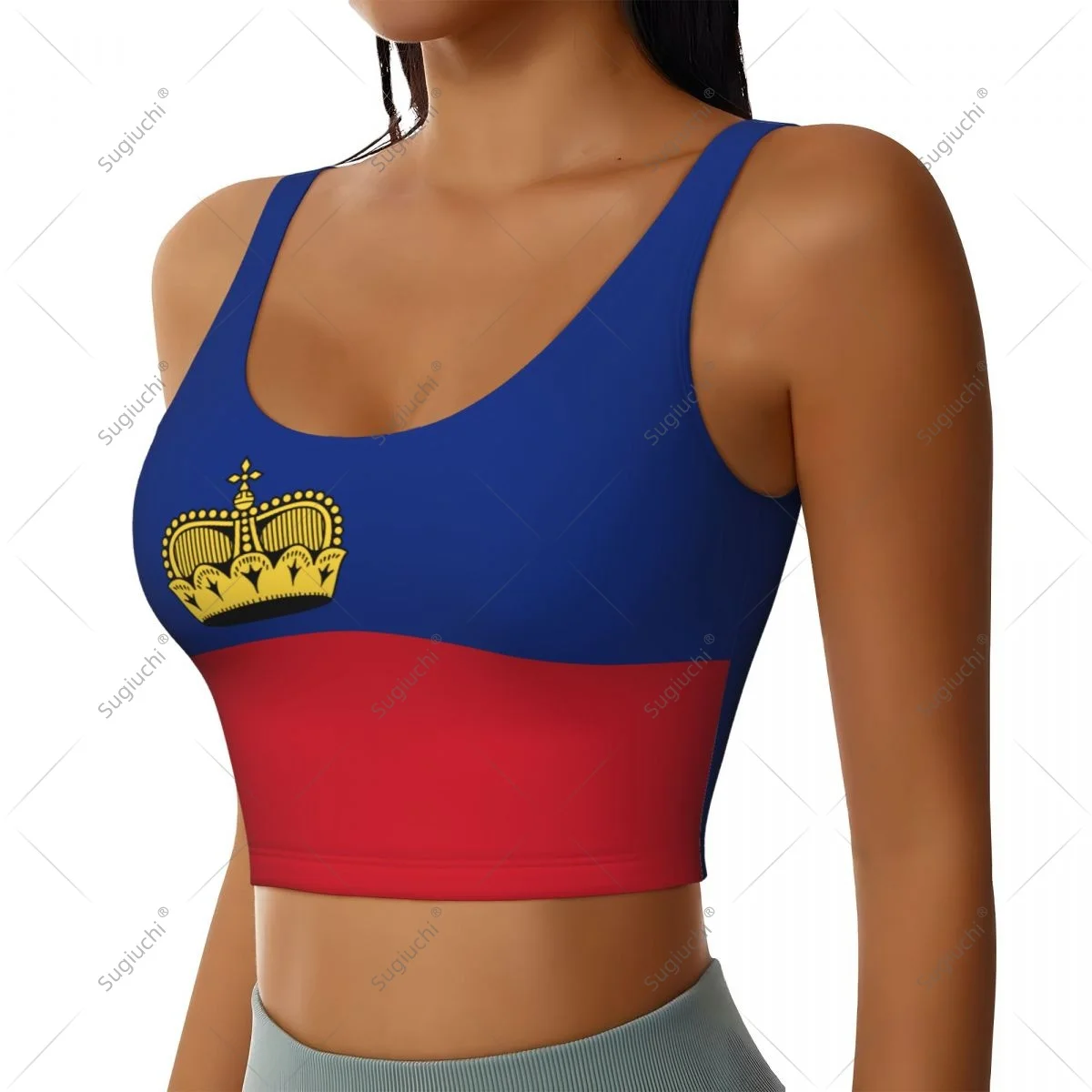 Liechtenstein Flag Women Girl Activities Sports Vest for Female Yoga Vest Workout Vest Lightweight Trendy