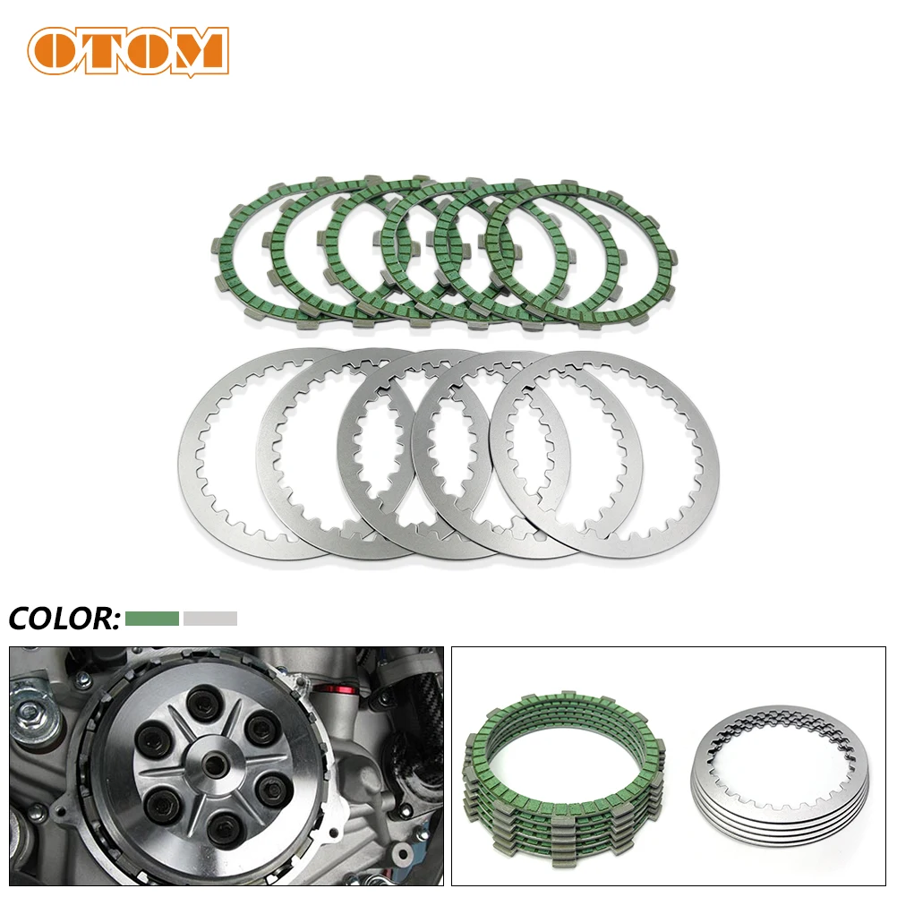 OTOM NC250 Parts Clutch Friction Plates Motocycle Clutch Steel Disc Set For ZONGSHEN 250CC Engine Accessories Dirt Bike Enduro