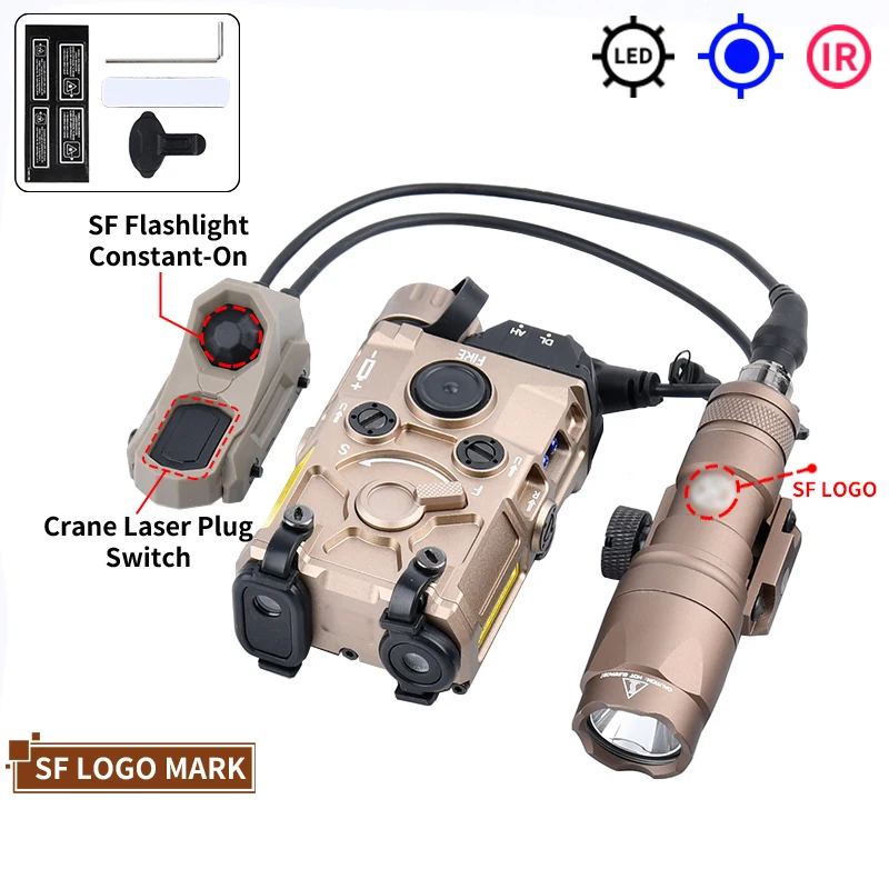 Alle metalen OGL tactische laser rood/groen/blauw laser en IR-flitser, met SF-zaklamp met AXON-afstandsbediening voor airsoft/jacht