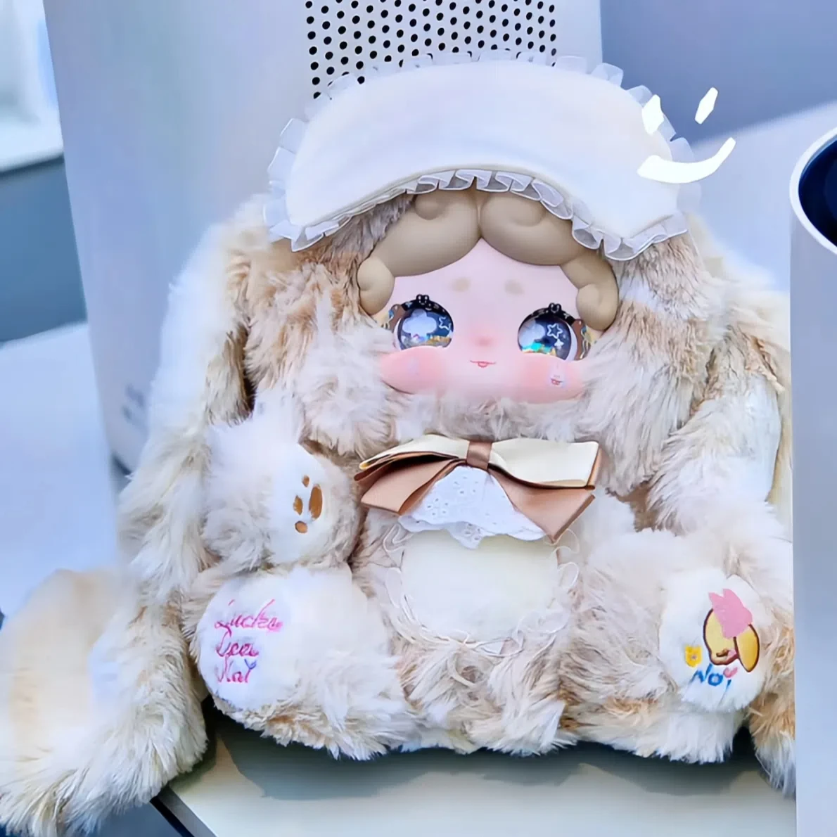 Em estoque cervo da sorte nai doce chá coelho 600% boneca grande caixa cega areia movediça globo ocular detalhe bordar o melhor presente