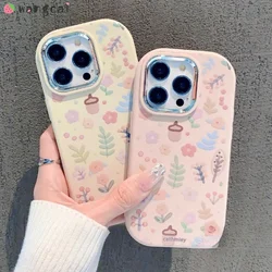 For OnePlus Ace 3 3V Ace 2 Pro 2V Ace Pro 12 5G 11R 10T Phone Case Small Fresh Flower Grass Soft Cover