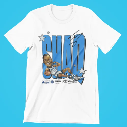 SHAQ Shaquille O'Neal JERSEY RETIREMENT Autograph Premium T-Shirt