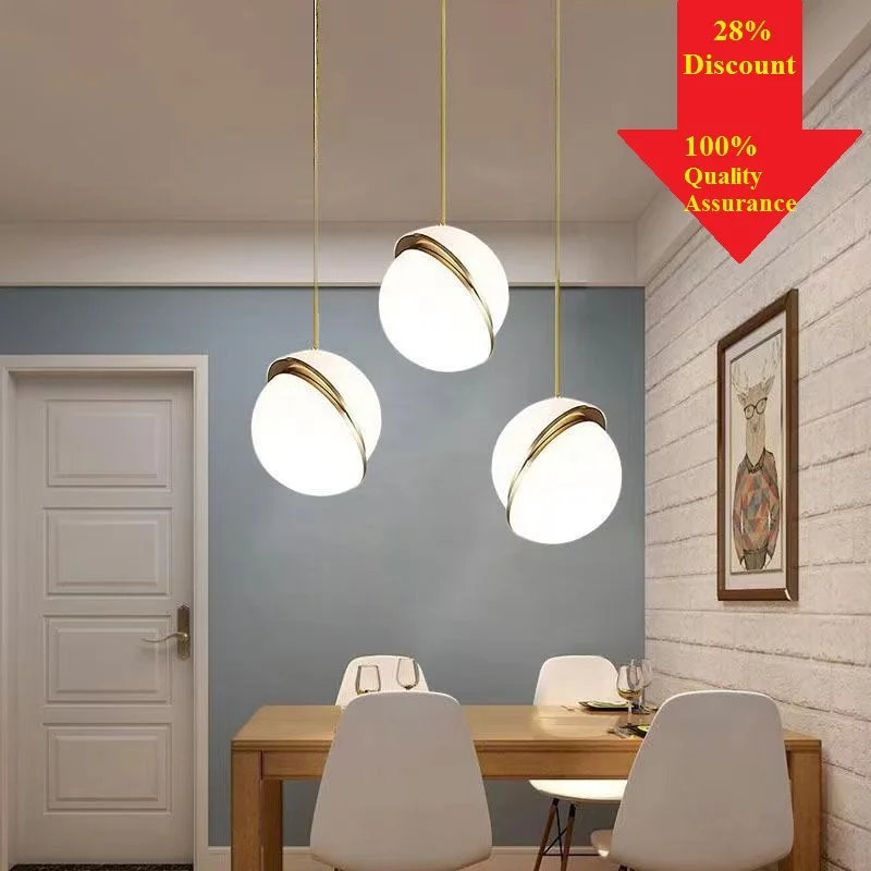 

Nordic Modern Ball Loft Led Pendant Lights Bedroom Bedside Hanging Lamp Parlor Restaurant Pendant Lamp Art Home Deco Lighting AC