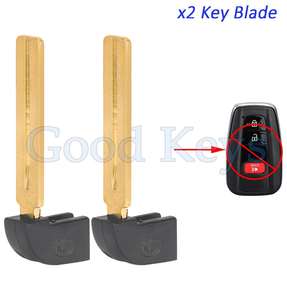 

KEYECU 2, пустой лезвие дистанционного ключа для Toyota Avalon Camry C-HR Highlander Prius RAV4 HYQ14FBC HYQ14FBE MOZBR1E