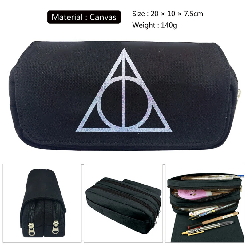 Magic Potter The Deathly Hallows Owl 9 3/4 Pencil Case High Capacity Student Bag Boy School Pen Case Pencilcase Stationery