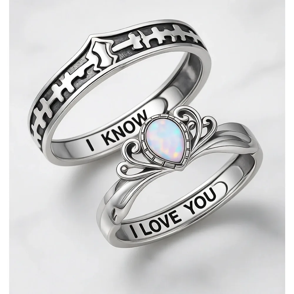 

Регулируемые парные кольца из стерлингового серебра: идеальный подарок для влюбленных на помолвку или свадьбу