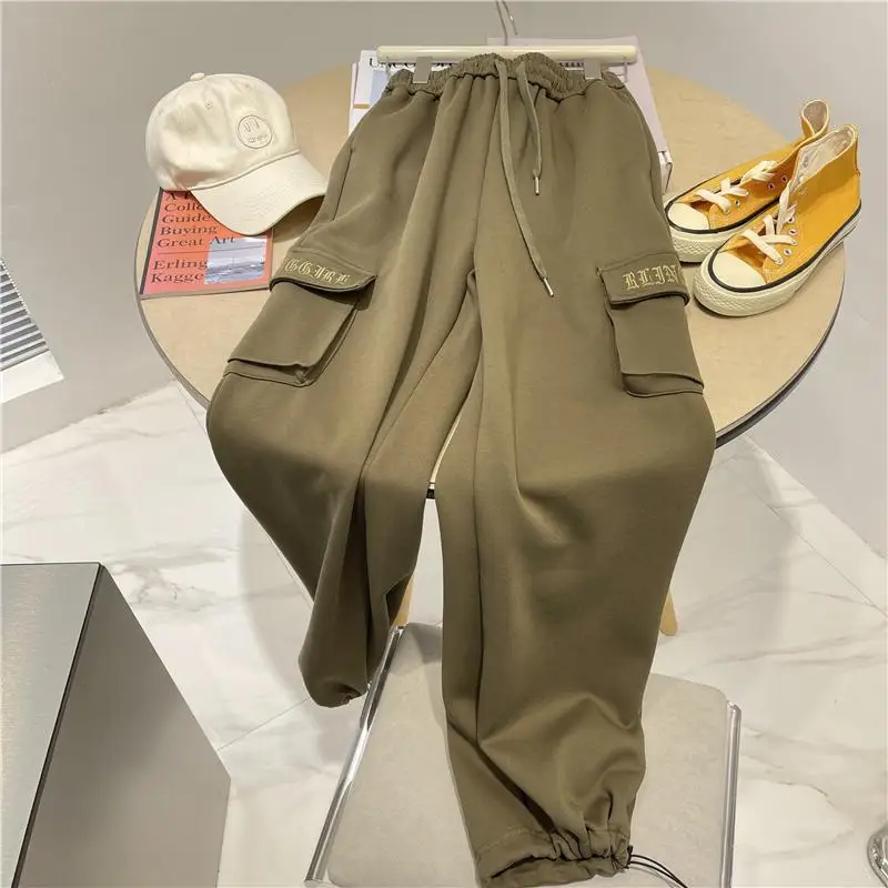 

Мужская повседневная рабочая одежда, брюки свободного покроя, модные брюки с широкими штанинами, прямой крой, осень-зима, большой размер 300, винтажный...