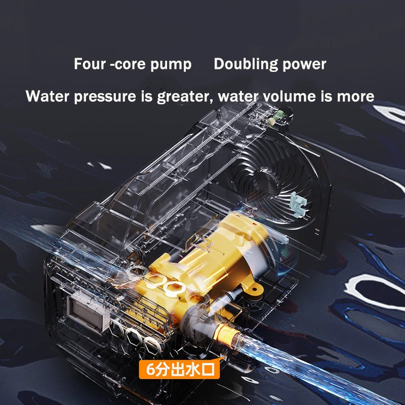 Imagem -04 - Portátil Carregamento Pulverizador de Bateria de Lítio Bomba de Água Máquina de Rega Irrigação de Pesticidas Lavagem de Carro Vegetais Bomba de Fourcore 24v