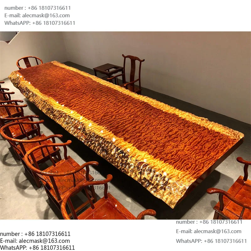 Log Solid wood Whole board Large board Conference Office Painting case Boss table Tea table Tea table