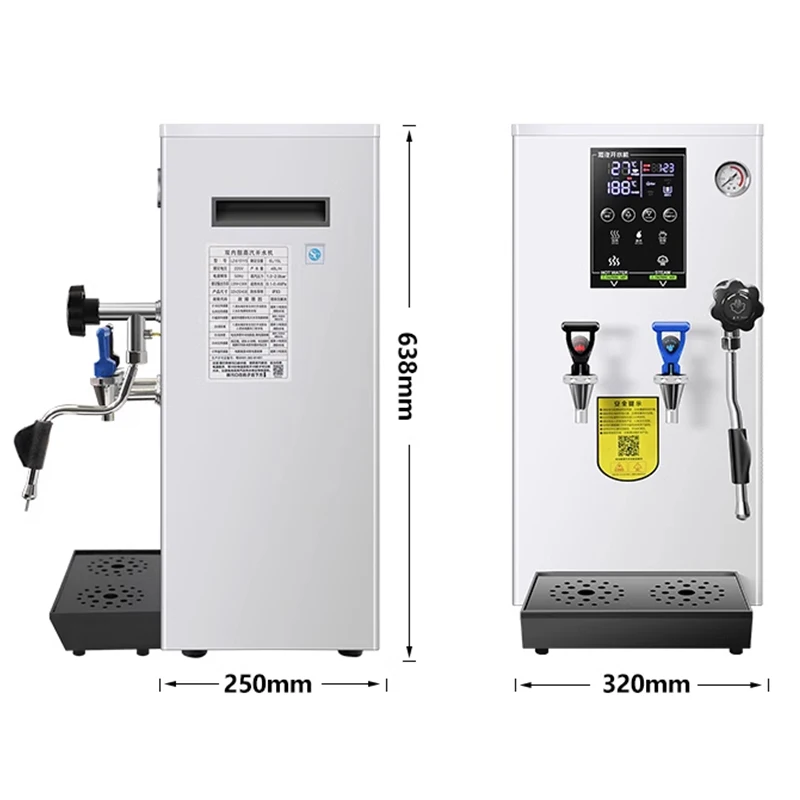 4700W Commercial Steam Milk Foam Machine Automatic Hot Water And Cold Water Machine Double Boiler Milk Foam Machine