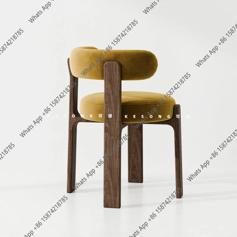 

Medieval style solid wood dining chair new high-end retro style designer style fashion