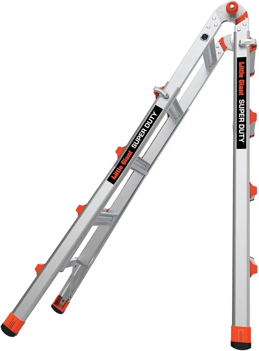 Little Giant Ladders, Super Duty, M17, 17 foot, Multi-Position Ladder, Aluminum, Type 1AA, 375 lbs weight rating