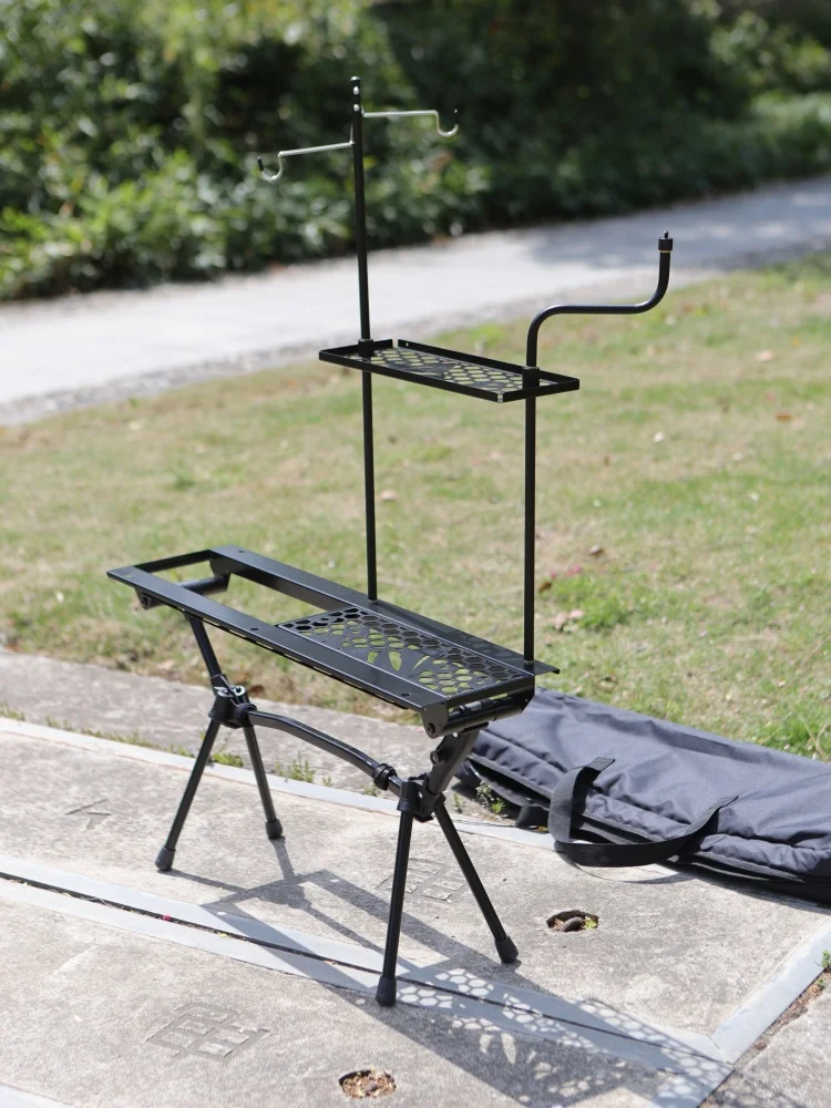 Mesa de té para exteriores de 0,5 unidades, mesa de Camping de aluminio, sistema táctico, mesa de almacenamiento individual plegable IGT portátil ampliable