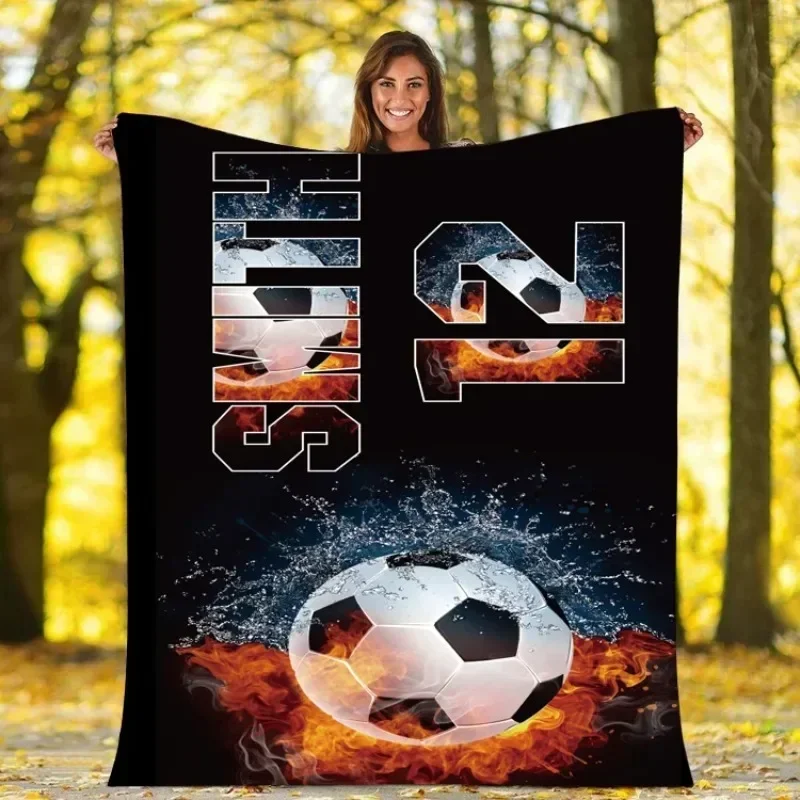 

Personalized Soccer Blanket For Comfort & Unique|BKKid224/60x80 inches