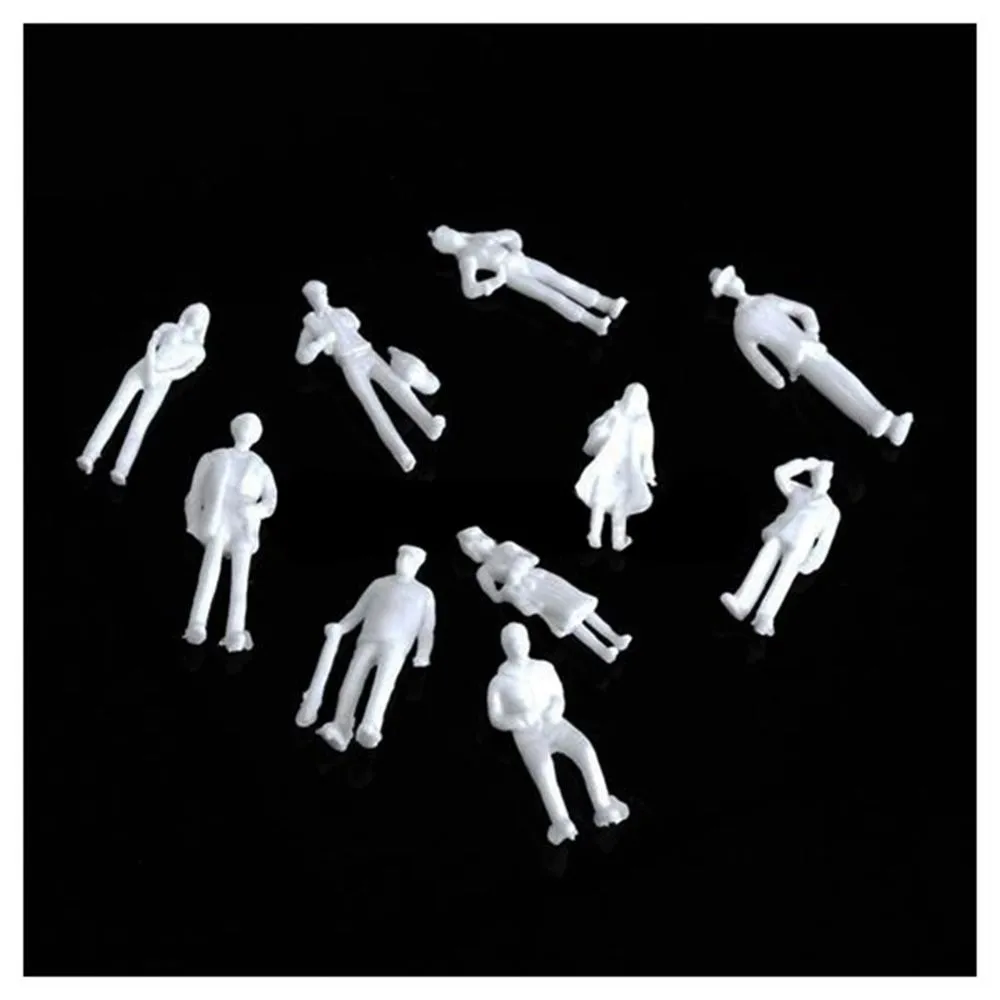 50/100pcs 1:200/1:100/1:150/1:75/1:50/1:30/1:25 Scale Model Building People Figures Mixed Color Plastic Passengers Train Scenery