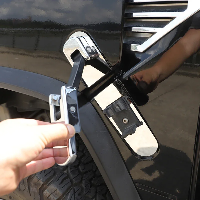 Automotive Stainless Steel Hood Hinge Lock Decorative Patch/Hood Latch Anti-Theft Key Decorative Sequins For 03-09 Hummer H2