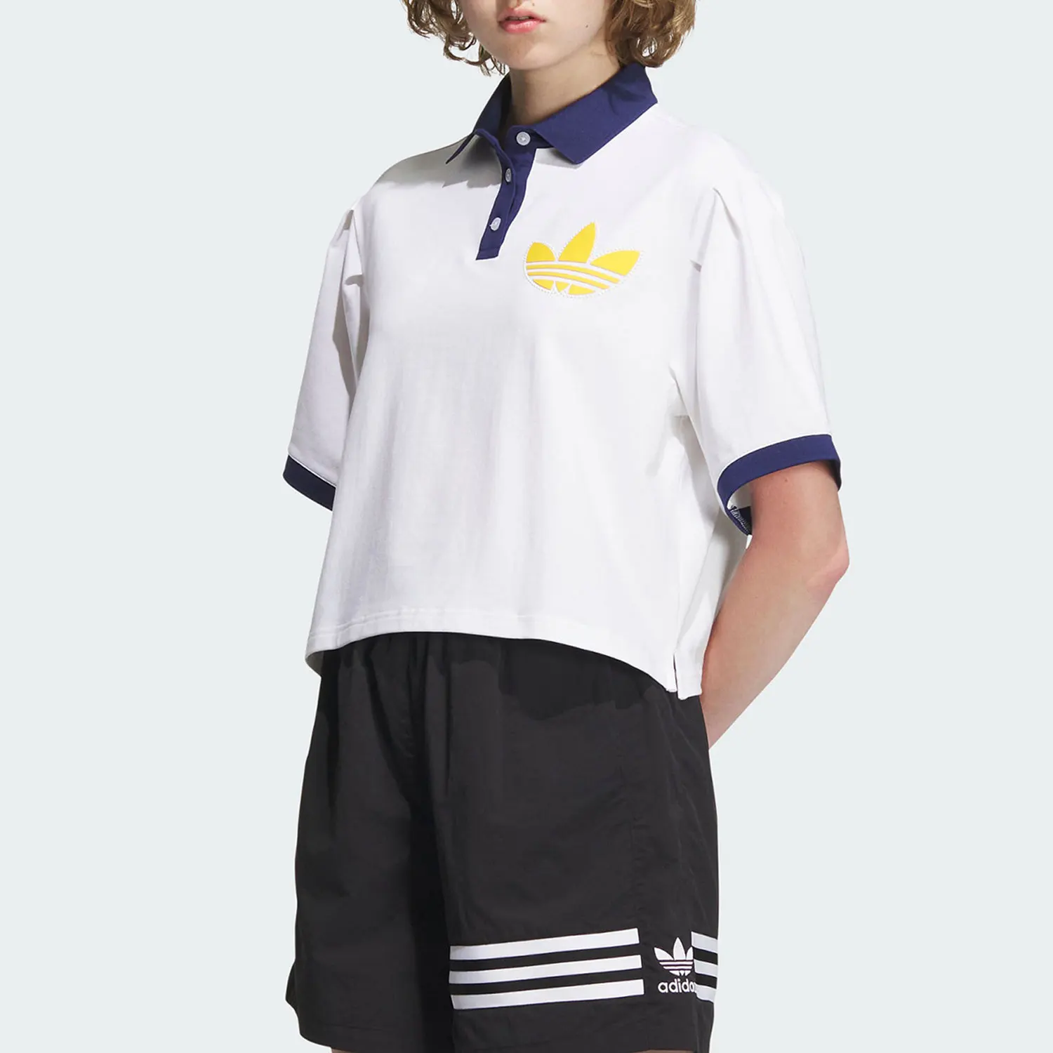 

Adidas genuine genuine Three Stripes Women's Fashion Breathable Sports Polo Short Sleeve IU4768