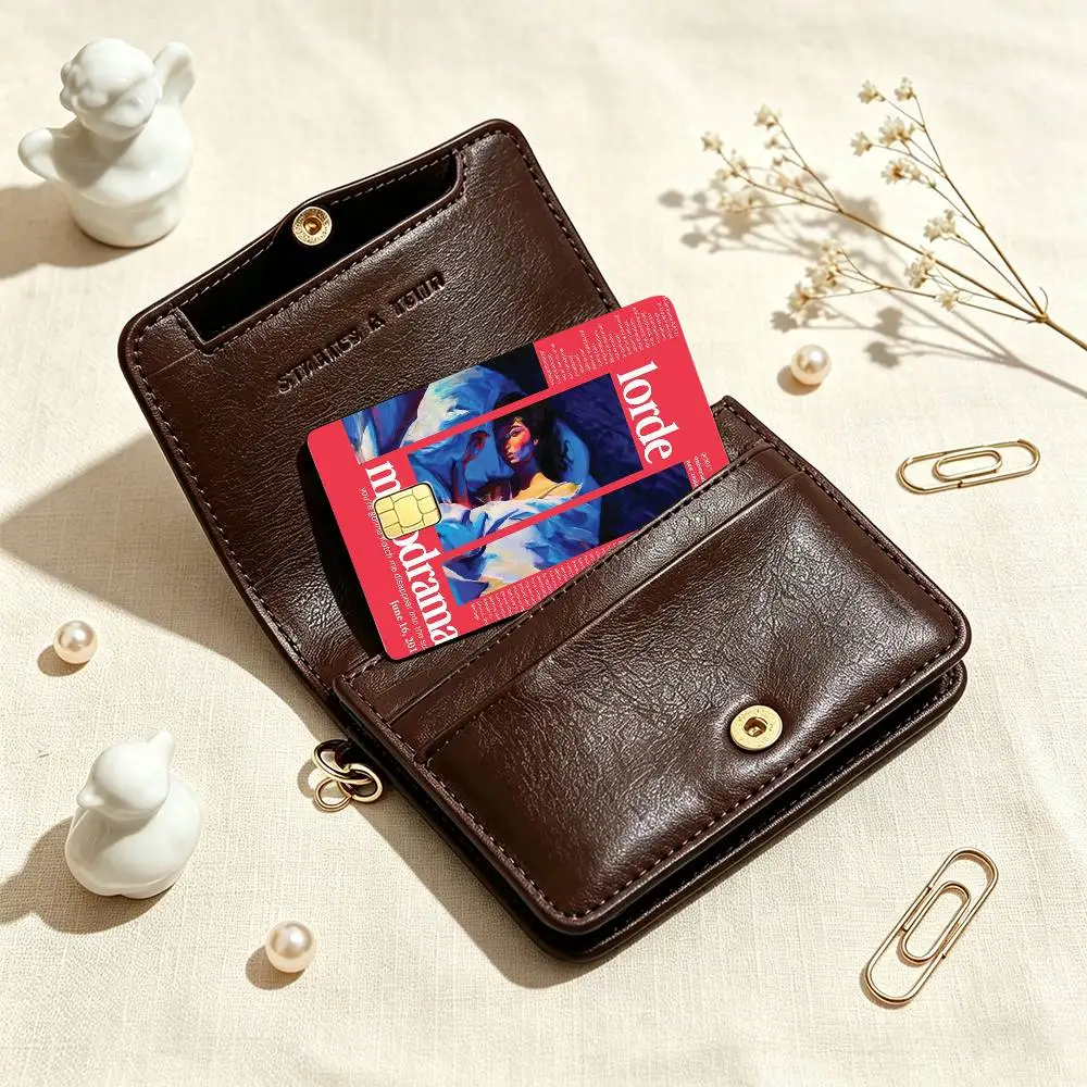 singer l-Lorde Credit Card HD Stickers Game Card Decal Small Chip Waterproof Sticker Gift
