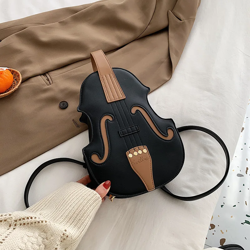 Borsa da donna in stile occidentale Borsa a tracolla per chitarra organo Zaino retrò per violino personalizzato europeo e americano